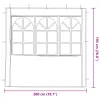  Parti sátor oldalfal 2 pcs 200 x 195 cm Kék PE és acél