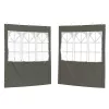  Parti sátor oldalfal 2 pcs 200 x 195 cm Antracitszürke