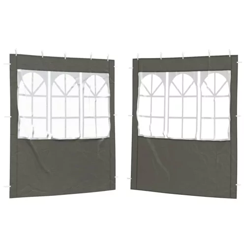  Parti sátor oldalfal 2 pcs 200 x 195 cm Antracitszürke