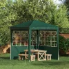  Parti sátor oldalfal 2 pcs 200 x 195 cm Zöld PE és acél