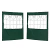  Parti sátor oldalfal 2 pcs 200 x 195 cm Zöld PE és acél