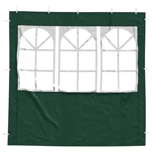  Parti sátor oldalfal 2 pcs 200 x 195 cm Zöld PE és acél