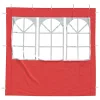  Parti sátor oldalfal 2 pcs 200 x 195 cm Piros PE és acél