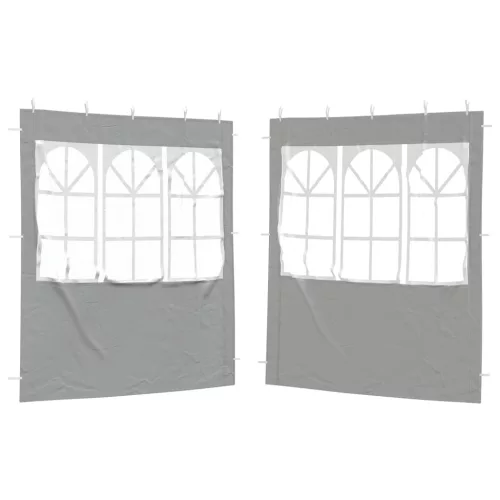  Parti sátor oldalfal 2 pcs 200 x 195 cm Világosszürke