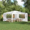  Parti sátor oldalfal 2 pcs 400 x 195 cm Fehér PE és acél