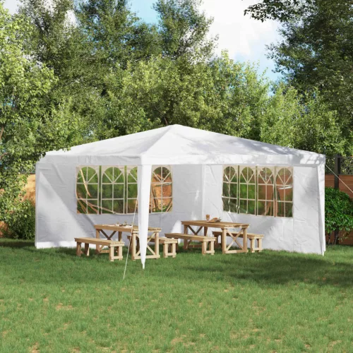  Parti sátor oldalfal 2 pcs 400 x 195 cm Fehér PE és acél