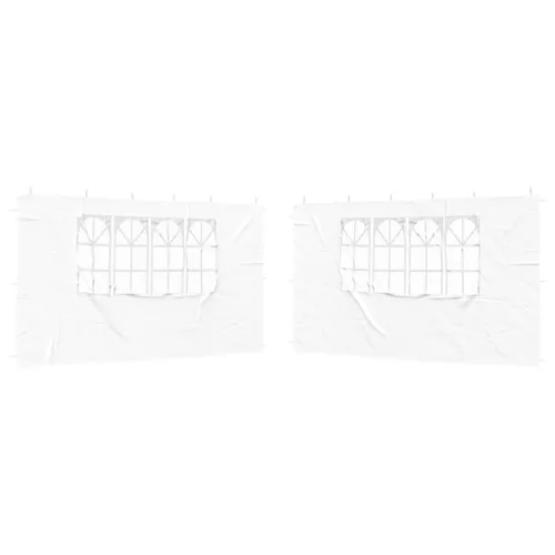  Parti sátor oldalfal 2 pcs 400 x 195 cm Fehér PE és acél