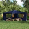  Parti sátor oldalfal 2 pcs 400 x 195 cm Kék PE és acél