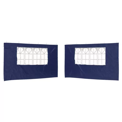  Parti sátor oldalfal 2 pcs 400 x 195 cm Kék PE és acél