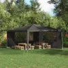  Parti sátor oldalfal 2 pcs 400 x 195 cm Antracitszürke