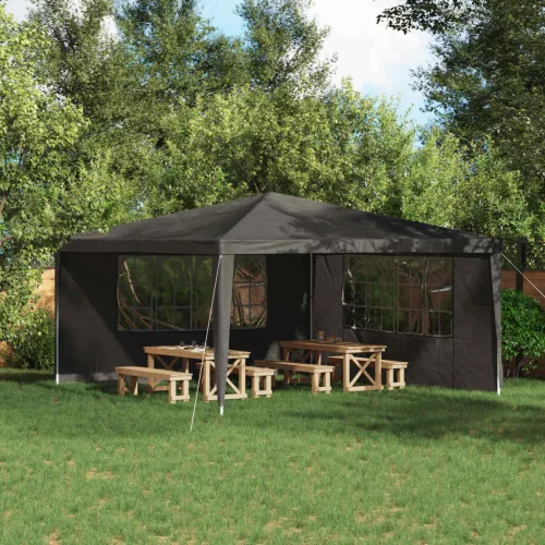  Parti sátor oldalfal 2 pcs 400 x 195 cm Antracitszürke