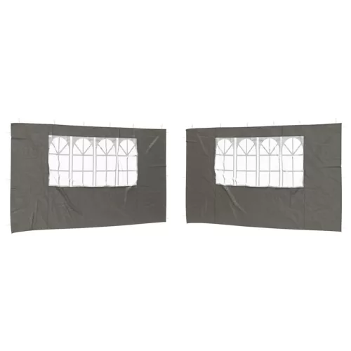  Parti sátor oldalfal 2 pcs 400 x 195 cm Antracitszürke