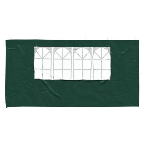  Parti sátor oldalfal 2 pcs 400 x 195 cm Zöld PE és acél