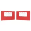  Parti sátor oldalfal 2 pcs 400 x 195 cm Piros PE és acél