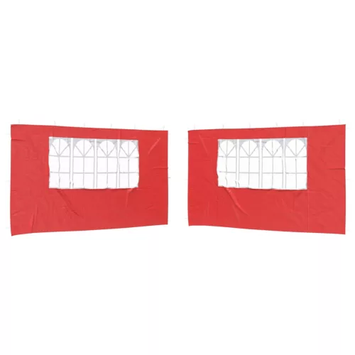  Parti sátor oldalfal 2 pcs 400 x 195 cm Piros PE és acél