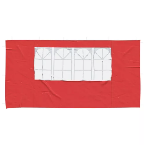  Parti sátor oldalfal 2 pcs 400 x 195 cm Piros PE és acél