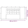  Parti sátor oldalfal 2 pcs 400 x 195 cm Világosszürke