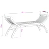  Kerti pad 2-Ülőhelyek száma 126 cm Tömör Teakfa Természetes