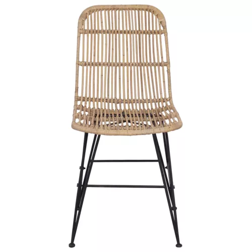  Étkezőszék 2 pcs Természetes 41 x 55 x 85 cm Rattan és acél
