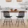 Étkezőszék 2 pcs Fekete 41 x 55 x 85 cm Rattan és acél