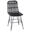  Étkezőszék 2 pcs Fekete 41 x 55 x 85 cm Rattan és acél