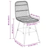  Étkezőszék 2 pcs Fekete 41 x 55 x 85 cm Rattan és acél