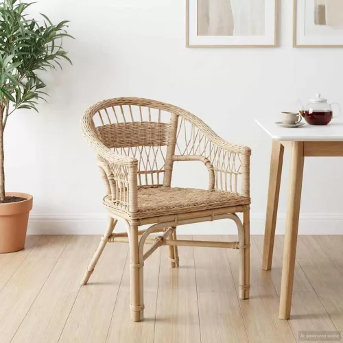  Összecsukható Szék Természetes 60 x 60 x 81 cm Rattan