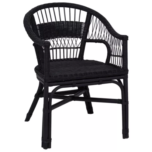  Összecsukható Szék Fekete 60 x 60 x 81 cm Rattan