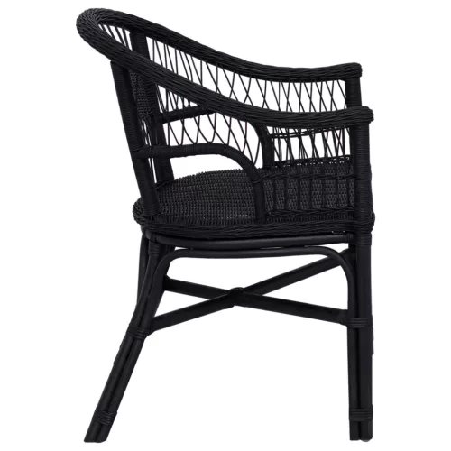  Összecsukható Szék Fekete 60 x 60 x 81 cm Rattan