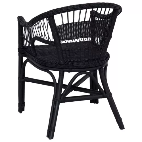  Összecsukható Szék Fekete 60 x 60 x 81 cm Rattan