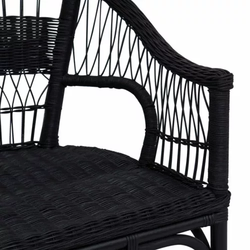  Összecsukható Szék Fekete 60 x 60 x 81 cm Rattan
