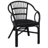  Összecsukható Szék Fekete 58 x 60 x 81 cm Rattan