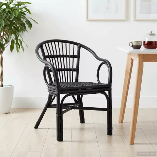  Összecsukható Szék Fekete 58 x 60 x 81 cm Rattan