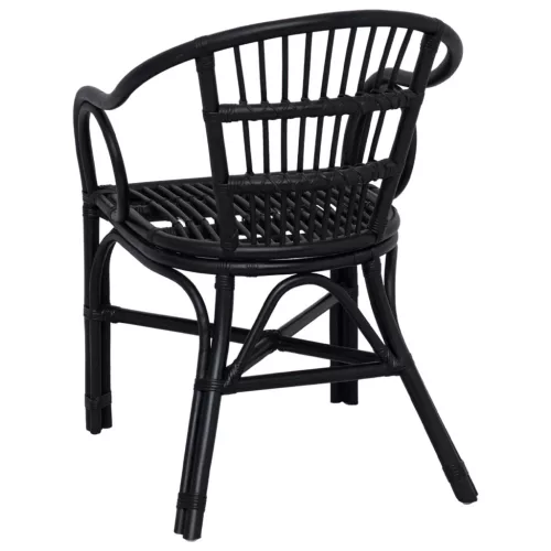  Összecsukható Szék Fekete 58 x 60 x 81 cm Rattan