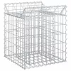  Gabion emelt ágy Ezüst 50 x 50 x 60 cm Horganyzott acél