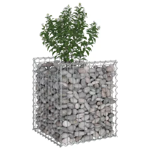  Gabion emelt ágy Ezüst 50 x 50 x 60 cm Horganyzott acél