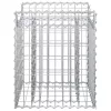  Gabion emelt ágy Ezüst 50 x 50 x 60 cm Horganyzott acél