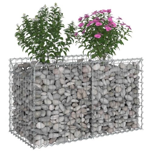  Gabion emelt ágy Ezüst 100 x 50 x 60 cm Horganyzott acél