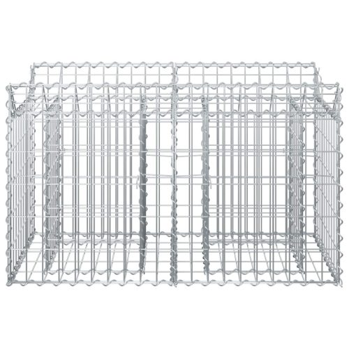  Gabion emelt ágy Ezüst 100 x 50 x 60 cm Horganyzott acél