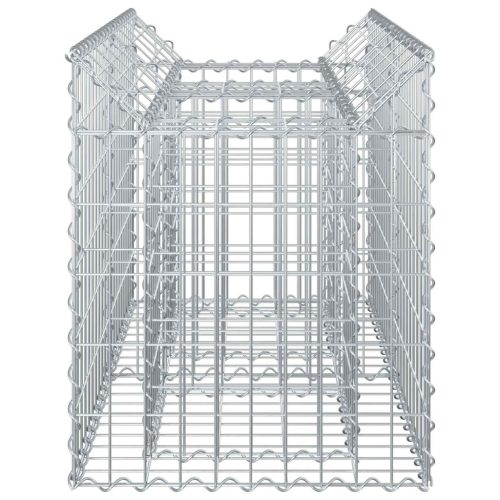  Gabion emelt ágy Ezüst 100 x 50 x 60 cm Horganyzott acél