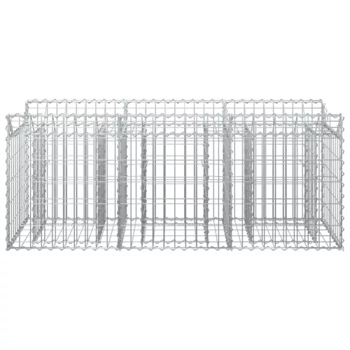  Gabion emelt ágy Ezüst 150 x 50 x 60 cm Horganyzott acél