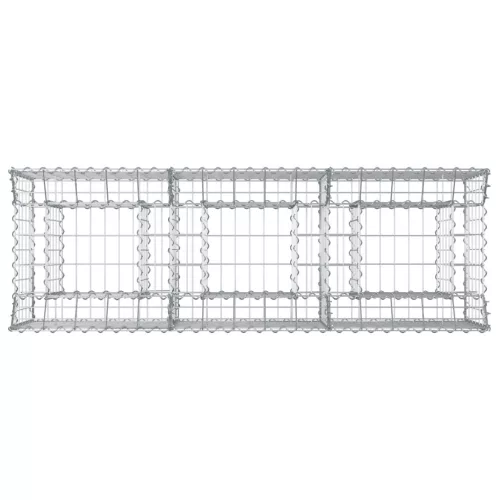  Gabion emelt ágy Ezüst 150 x 50 x 60 cm Horganyzott acél