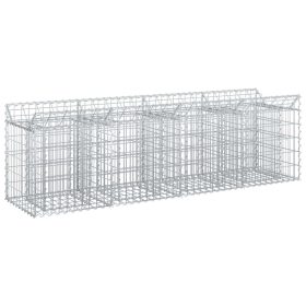  Gabion emelt ágy Ezüst 200 x 50 x 60 cm Horganyzott acél