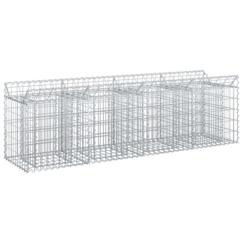  Gabion emelt ágy Ezüst 200 x 50 x 60 cm Horganyzott acél