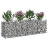  Gabion emelt ágy Ezüst 200 x 50 x 60 cm Horganyzott acél