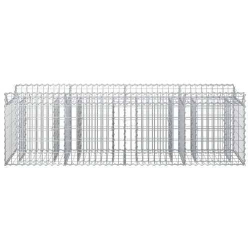  Gabion emelt ágy Ezüst 200 x 50 x 60 cm Horganyzott acél