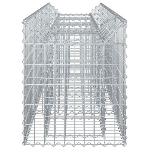  Gabion emelt ágy Ezüst 200 x 50 x 60 cm Horganyzott acél