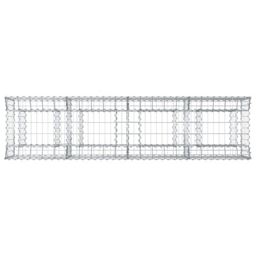  Gabion emelt ágy Ezüst 200 x 50 x 60 cm Horganyzott acél