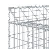 Gabion emelt ágy Ezüst 200 x 50 x 60 cm Horganyzott acél