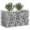  Gabion emelt ágy Ezüst 50 x 100 x 60 cm Horganyzott acél